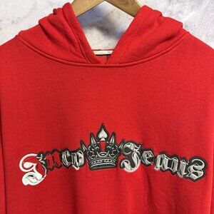 Vintage JNCO Jeans Hoodie Sweatshirt Mens 2XL Red Y2K 90s Skate Rave Grunge